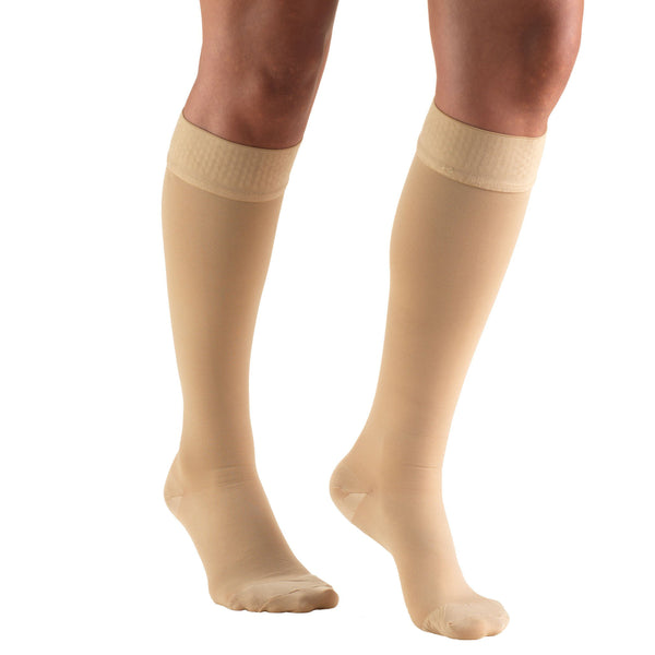 AW Style 207 Medical Support Knee Highs Closed Toe w/Silicone Band - 20-30 mmHg