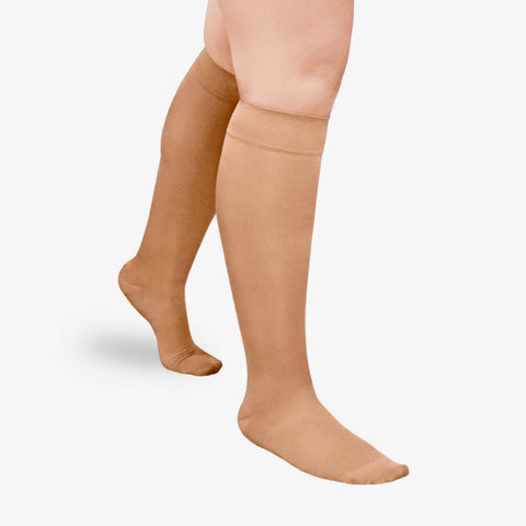 L& R Solaris ExoSoft Below Knee Closed Toe - 15-20 mmHg Beige