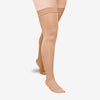 L& R Solaris ExoSoft Thigh High Closed Toe - 20-30 mmHg Beige