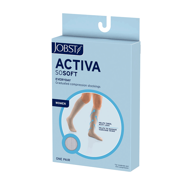 Jobst ACTIVA SoSoft Compression Socks Ribbed - 20-30mmHg