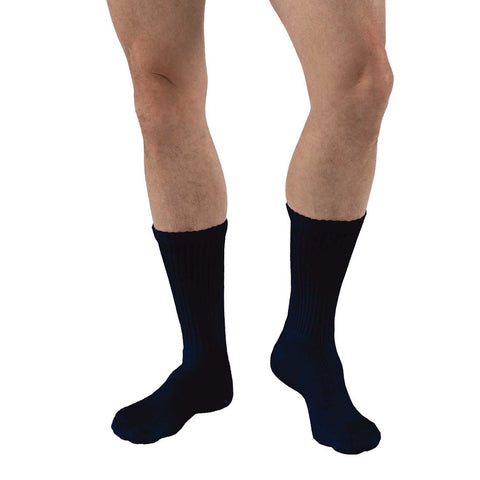 JOBST SensiFoot Diabetic Crew Compression Socks 8-15 mmHg Black