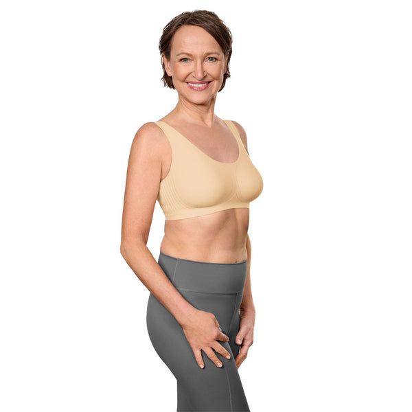 Linda Wire Free Bra Sand Front